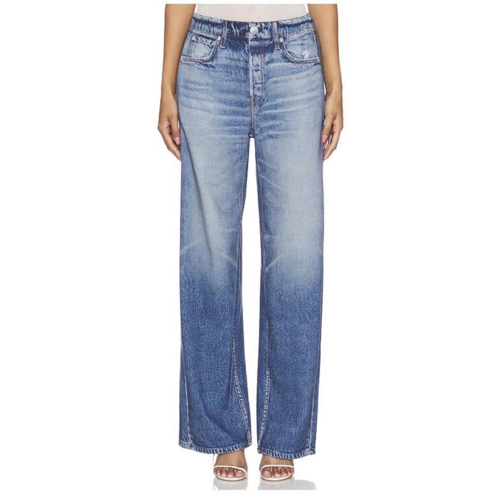 rag & bone Miramar Wide Leg Pants XL Blue Noosa Jeans Comfy Loungewear